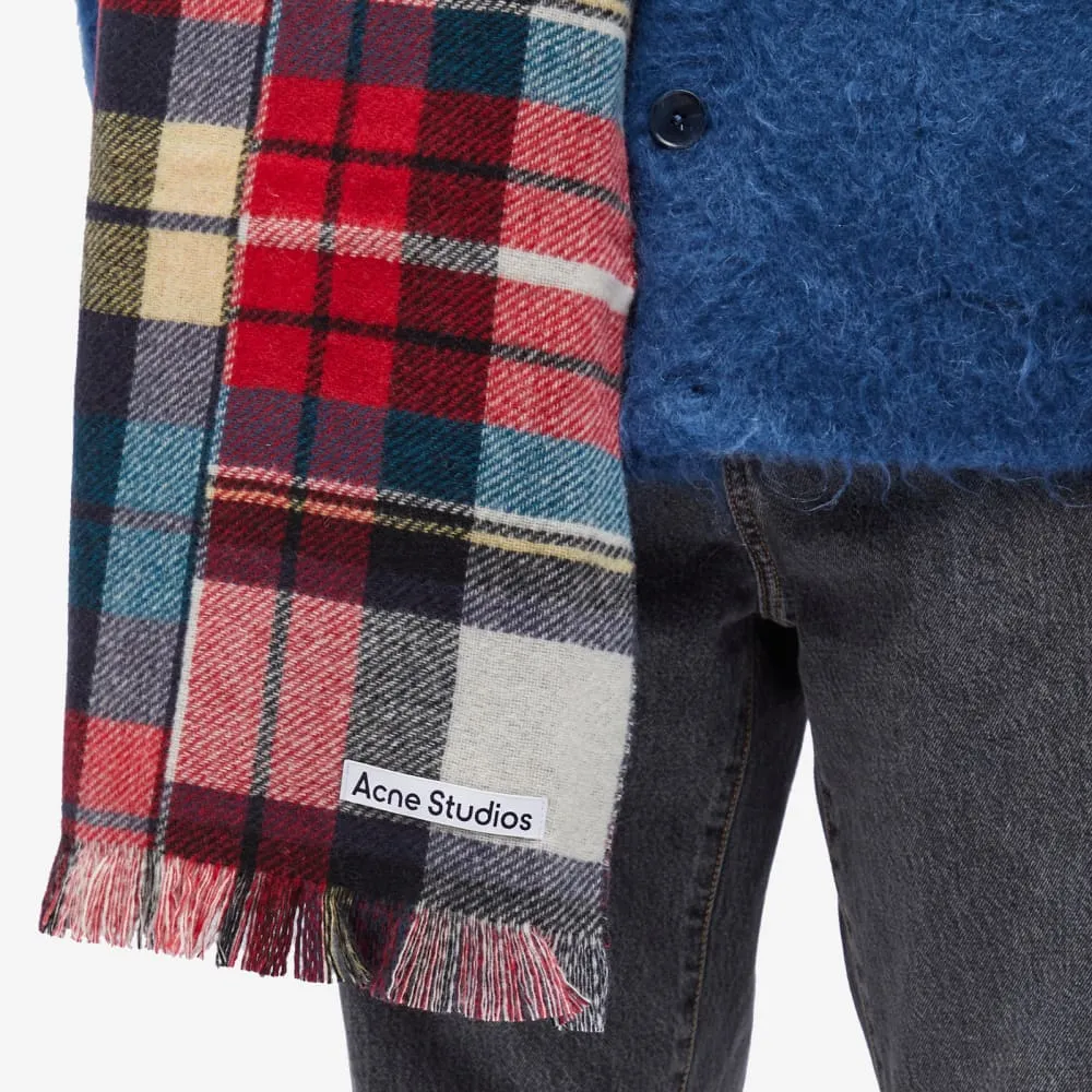 Acne Studios Vorata Tartan Patchwork Scarf