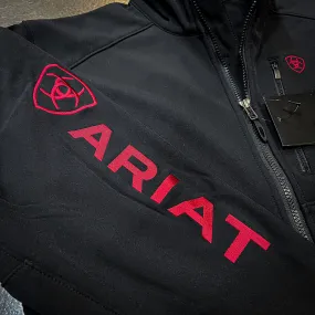 Ariat Men's Logo 2.0 Softshell Jacket Black/Red, Black