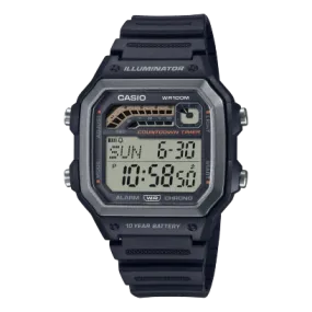 Casio Men's Watch Digital Dial with Black Resin Band, WS-1600H-1AVDF