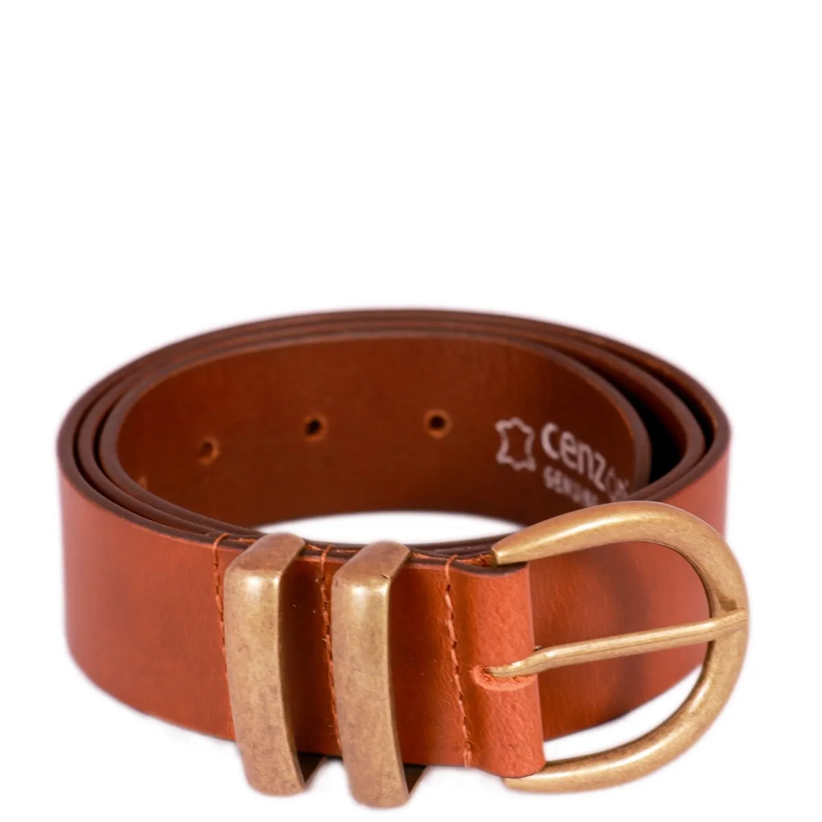 Double Metal Loop Leather Belt - BOP1.75M(N)