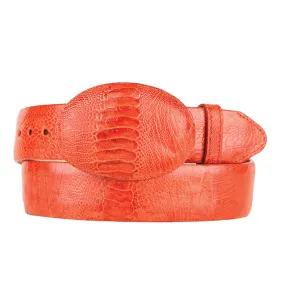 Men's Cognac Ostrich Leg Cowboy Belt