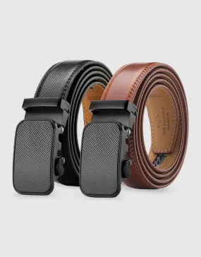 Men's Indented Designer 2 Pack Ratchet Belt