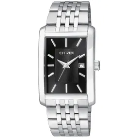 Men's Rectangular Watch/Black Dial