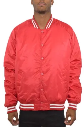 Mens Solid Color Varsity Jackets