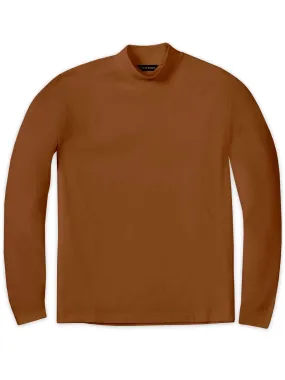 Peruvian Cotton Mock Turtleneck in Auburn by Scott Barber