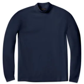 Peruvian Pima Cotton Mock Turtleneck in Midnight by Scott Barber