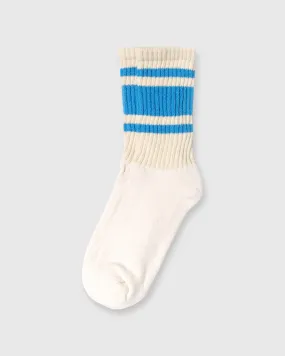 Retro Mono Stripe Socks in Blue