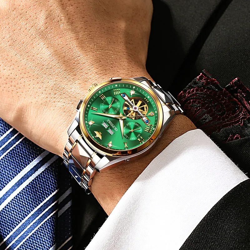 Swiss Brand Oupinke Luxury Automatic Watch Men Sapphire Self Winding